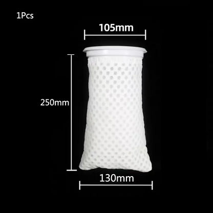 Anti Overflow Aquarium Filter Bag with Frame Washable Reusable Mesh Foam Carpet Sock Bag for Fish Marine Filtration System Hot