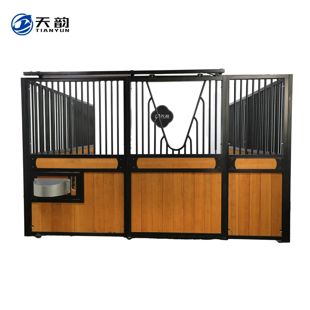 Beautiful Bamboo Horse Box Powder Coated Classic Equine Stall for Farms and Horse