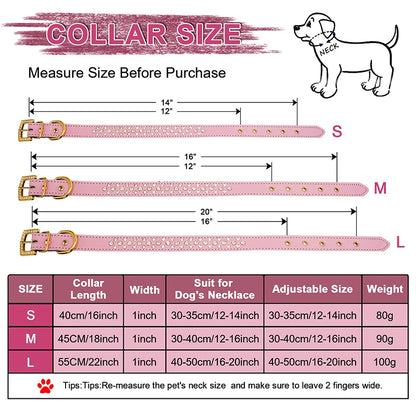 Rhinestone Pet Collars, Comfortable PU Leather Dog Collar, Zinc Alloy Buckle, Glitter, Small Dogs and Cats Product