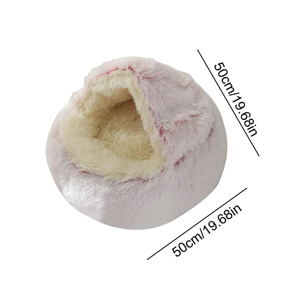 Cat Bed Small Enclosed Pet Bed Pet Cave Bed Comfortable And Soft Fluffy Cat Bed Warm Removable For Cat Small Dogs Large Dogs