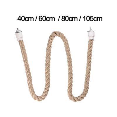 Parrot Rope Parrot Cage Toy Bird Perch Stand Bird Parrot Chewing Toy for Parakeet Conures Cockatiels Budgie Primary Color