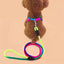 120CM Long Rainbow Nylon Pet Dog Leash Walking Training Leash Cats Dogs Harness Collar Leashes Strap Belt Ropes Durable Supplies