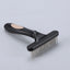 Dog Rake Deshedding Dematting Brush Comb Undercoat Rake for Dogs Cats Short Long Hair Pet Brushes Shedding with Double Row Pins