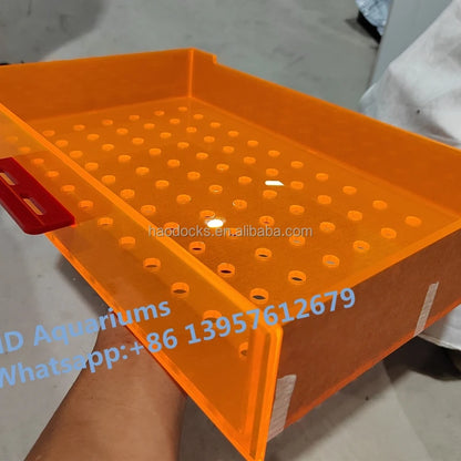Customized Sizes large and medium fish tank aquariums for marine and freshwater with overflow sump cabinet