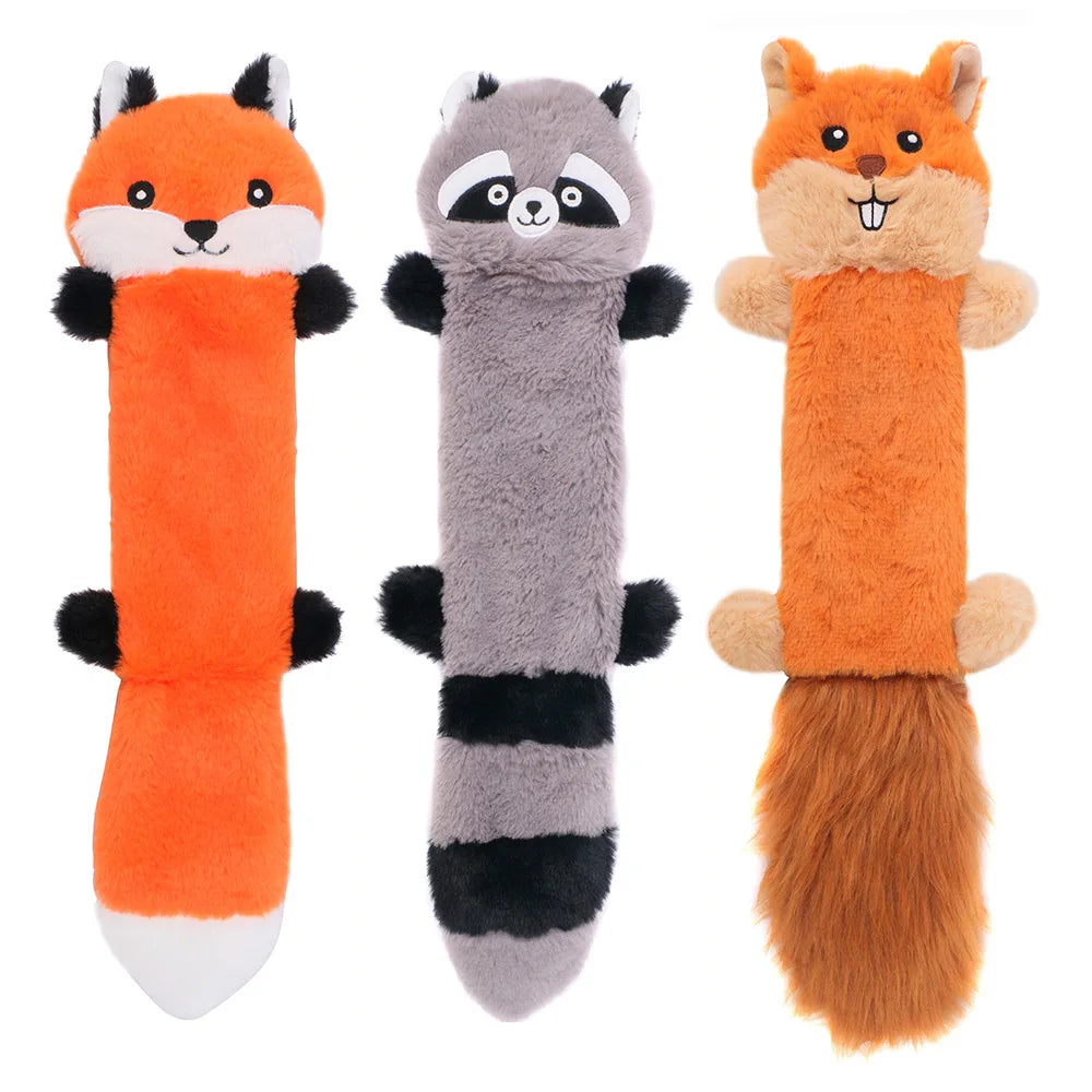 Dog Plush Toy Plush And Unfilled Animal Skins Squeak And Make Noise Squirrel Toys Sound Interactive Dog Toys Fleece Squeak Toys