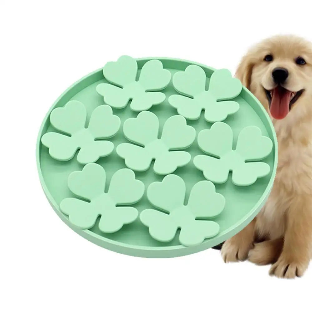 Lick Mat For Dogs Suction Dog Butter Lick Pad Raised Flower Design Dog Puzzle Bowl For Boredom Relief Floor Or Wall Treats