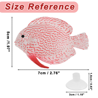 UXCELL Artificial Glowing Fish Luminous Fake Lionfish Aquarium Artificial Silicone Ornament Floating Fish Tank Decoration