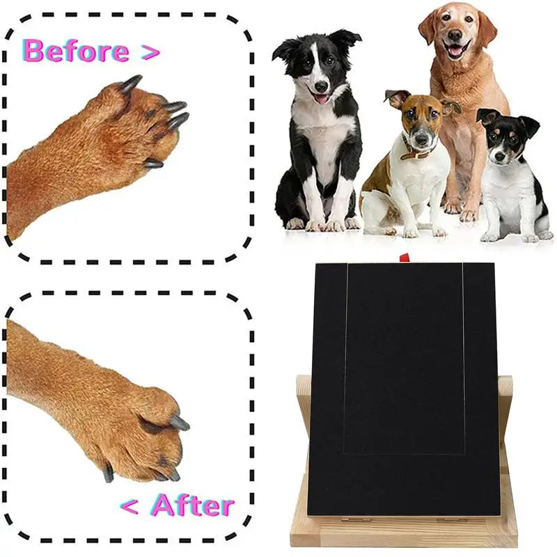 Dog Nail Scratch Board Non-Slip Adjustable Trimming Tool Dog Scratching Board For Puppy Dogs Black Nail Filing Board With Built