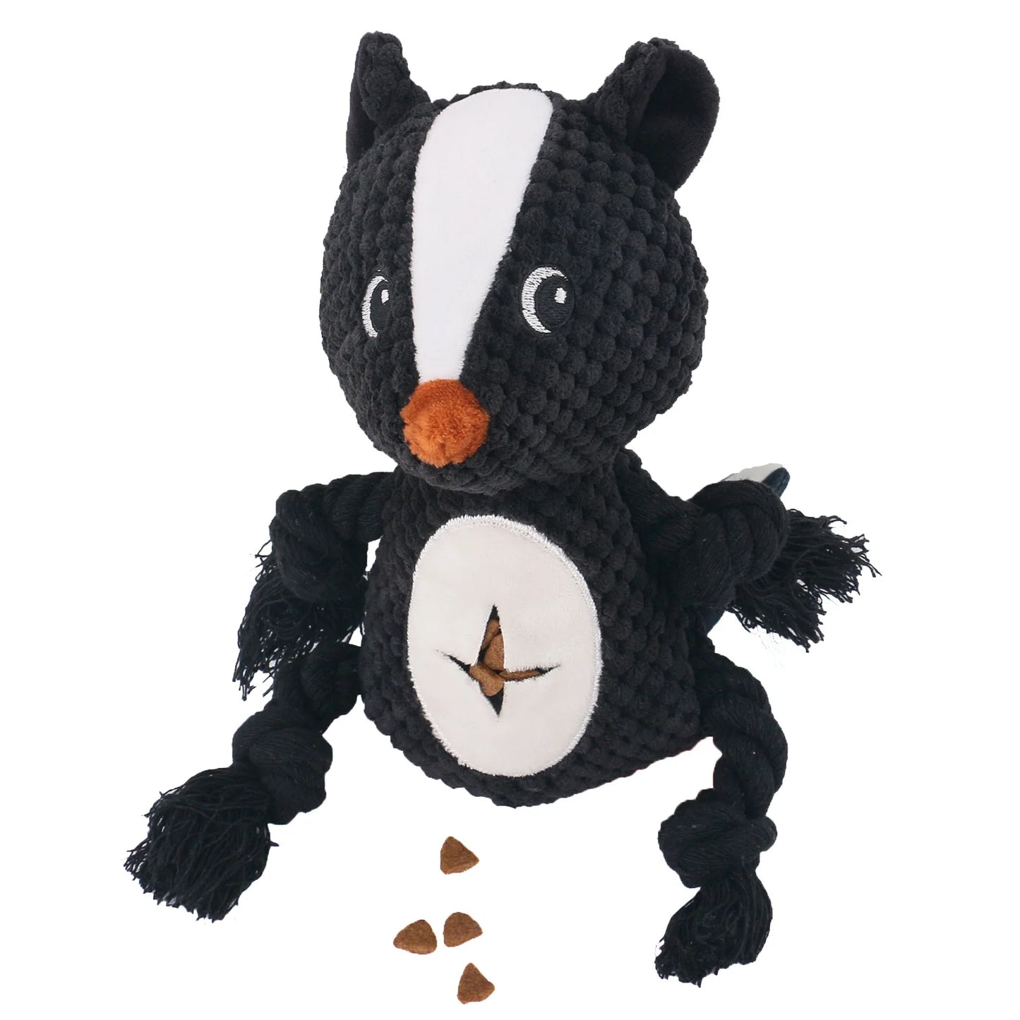 Dog Plush Toy Products Bite-resistant Plush Stuffed With Squeaky Tibetan Food Interactive Pet Dog Toy Skunk Fleece Squeak Toys