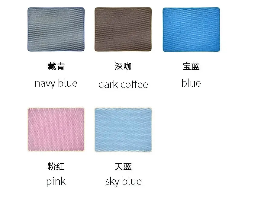Cat Litter Mat EVA Double Layer Cat Litter Mat Cat Litter Basin Sand Falling Mat Eva Cat Litter Mat Cat Nest Mat Pet Mat