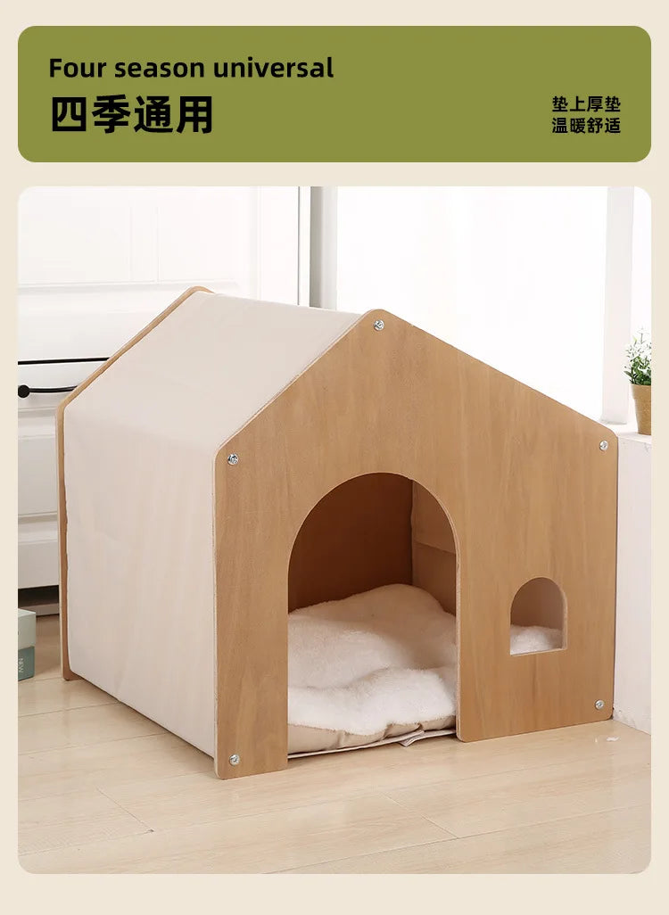 Factory straight hair, high-grade wooden cat litter, kennel, delivery room, universal in all seasons, environmentally friendly