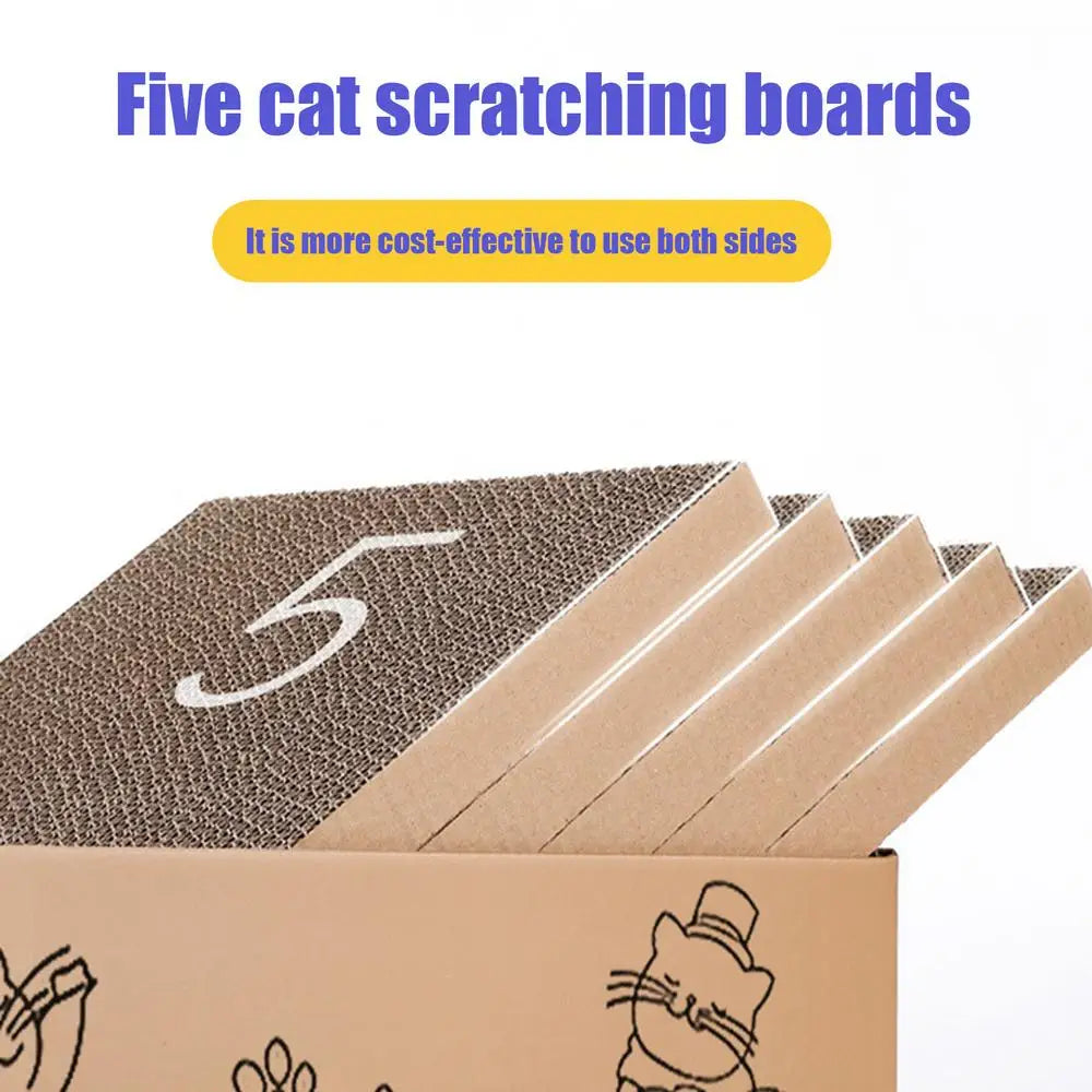 Cat Scratcher Bed 5 Packs in 1 Reversible Thickened Cat Scratch Board Wear-Resistant Cat Furniture for Grinding Claws Exercise