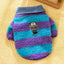 Velvet Warm Pet Cat Sweatshirts Chihuahua Half Sleeve Denim Collar Designer Striped Puppy Winter Clothes Soft Overalls for Yorks
