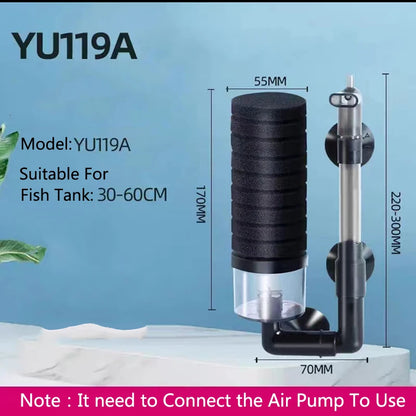 Aquarium Spong Filter for Aquarium Fish Tank Air Pump Skimmer Biochemical Sponge Filter Aquarium Bio Filters Filtro Aquario New