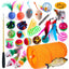 Cross-border new pet cat toy set colorfulfulful feather fishing rod caterpillar bell replaceable head funny cat stick