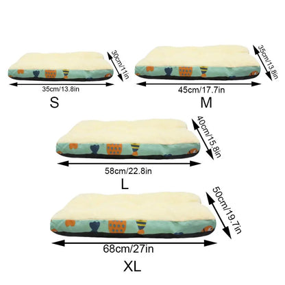 Plump And Thickened Pure Cotton Warm Dog Bed Mat Cat Mattress Winter Warm Pet Mat Non-slip Design Machine Washable  Pet Bread Ma