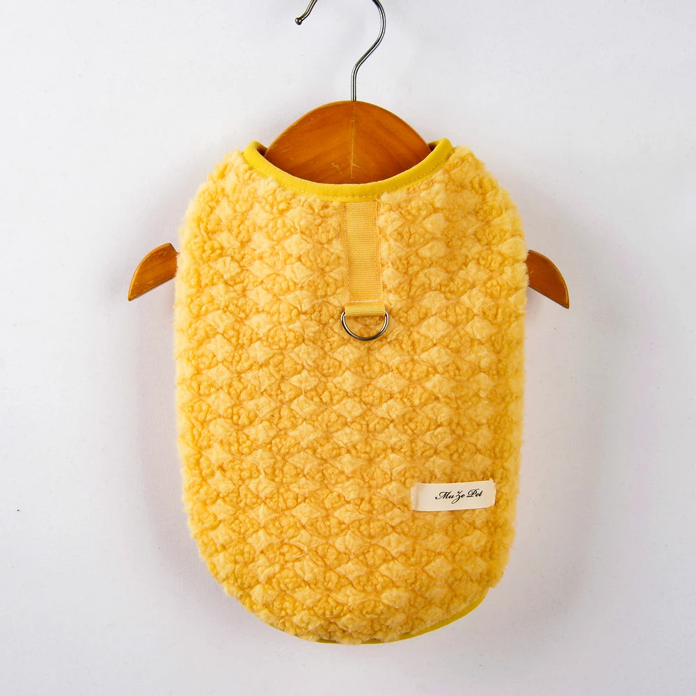 Autumn Winter Puppy Dog Cat Coat Jacket with Buckle Warm Fleece Pet Clothes for Small Dogs Shitzu Chihuahua mascotas Clothing