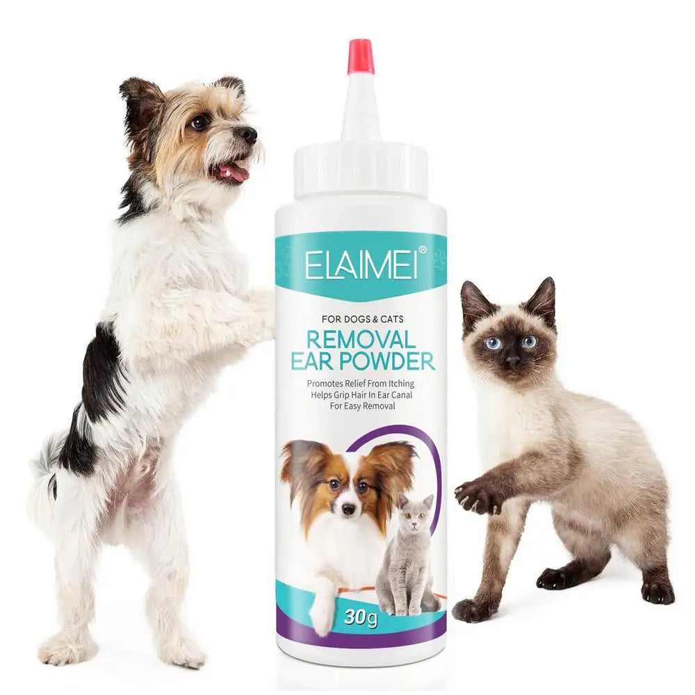 Dog Ear Powder Pet Ear Powder Painless Hair Removal Ear Cleaner Pet Health Care Pet Accessories For Dogs Easy to Remove Ear Hair