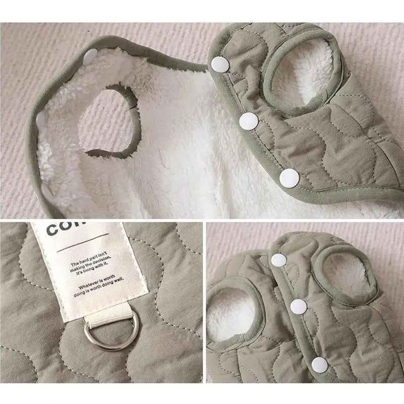 Dog Winter Jacket Pet Warm Coat With Built In Harness Hole Cold Weather Pet Apparel Cozy Snow Vest For Small Dogs Cats
