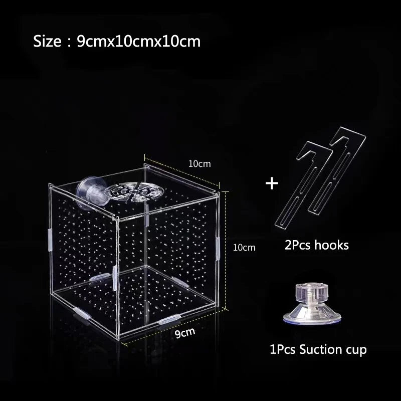 High Transparent Acrylic Aquarium Fish Breeding Isolation Box Fish Aquarium Breeder Hatching Incubator Feeding Tank Accessories