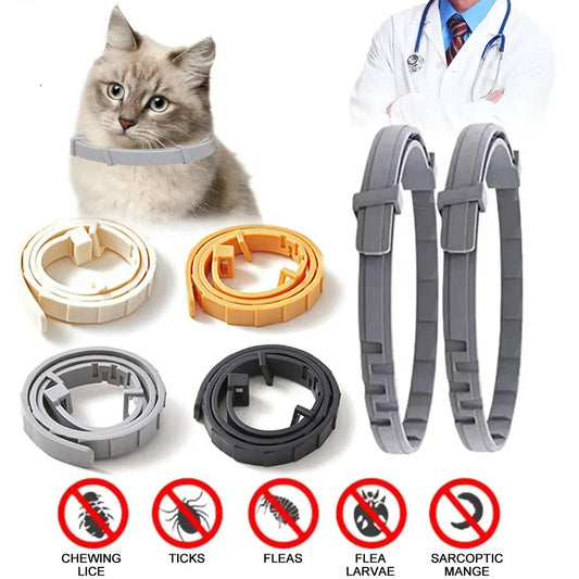 Adjustable Pet Flea and Tick Collar for Dogs 8 Months Prevention Cat Dog Collar Anti-Mosquito Insect Pest Repellent Pet Supplies