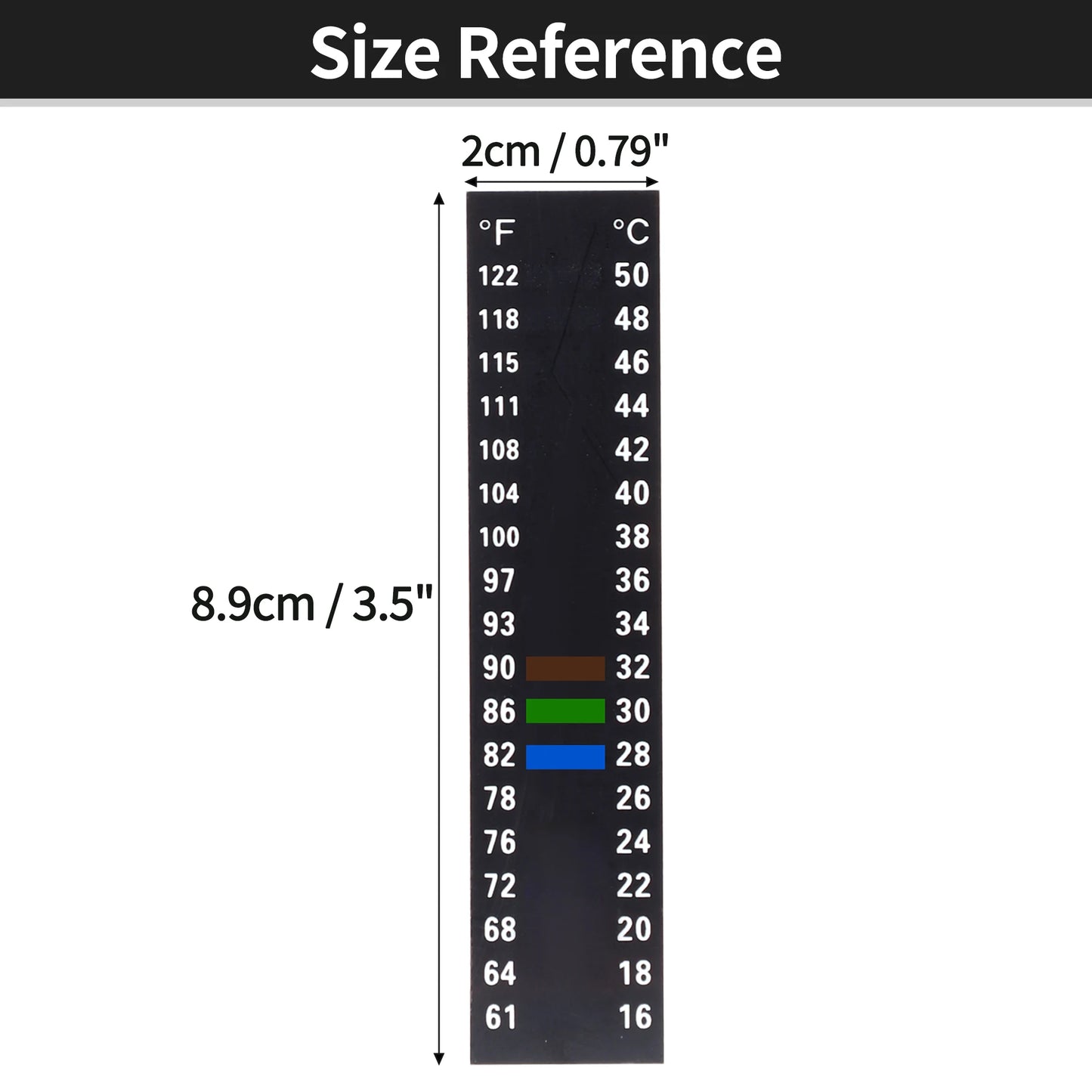 UXCELL Aquarium Thermometer Strips Fish Tank Thermometer Sticker 16-50 °C 18-34 °C Fish Tank Adhesive Sticky Temperature Tools