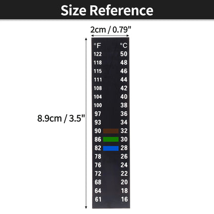 UXCELL Aquarium Thermometer Strips Fish Tank Thermometer Sticker 16-50 °C 18-34 °C Fish Tank Adhesive Sticky Temperature Tools