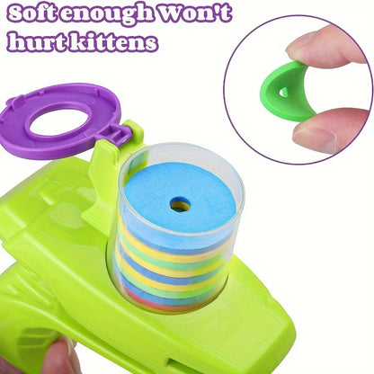 Funny Cat Toys Turnip Gun with 15pcs Reusable Foam Pet Hunting Interactive Toy Dog Cat Pet Supplies