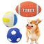 New Pet Dog Natural Latex Sound Toy Ball Rugby Volleyball Soccer Anti Bite Interactive Dogs Teething Chewing Toys Pet Products