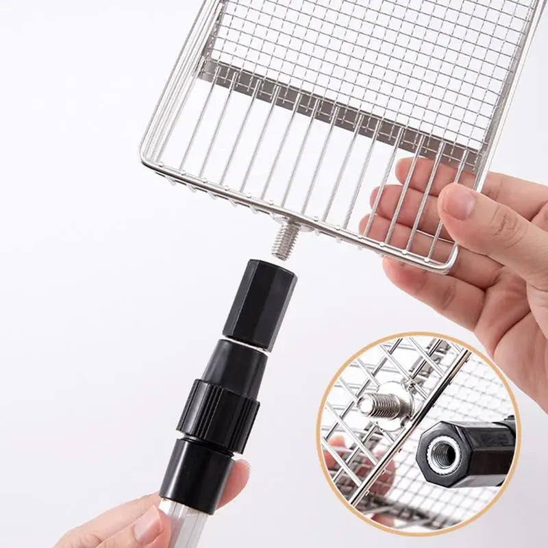 Litter Sifter Scoop Cat Litter Chicken Poop Sifter Scoop Adjustable Handle Chicken Coop Rake For Cleaning Beach Cat Litter