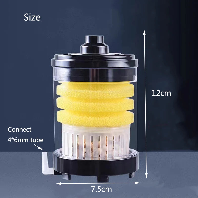 Aquarium Fish Poop Stool Toilet Manure Suction Filter Collector Fish Tank Biochemical Sponges With Media Balls Oxygen Increasing