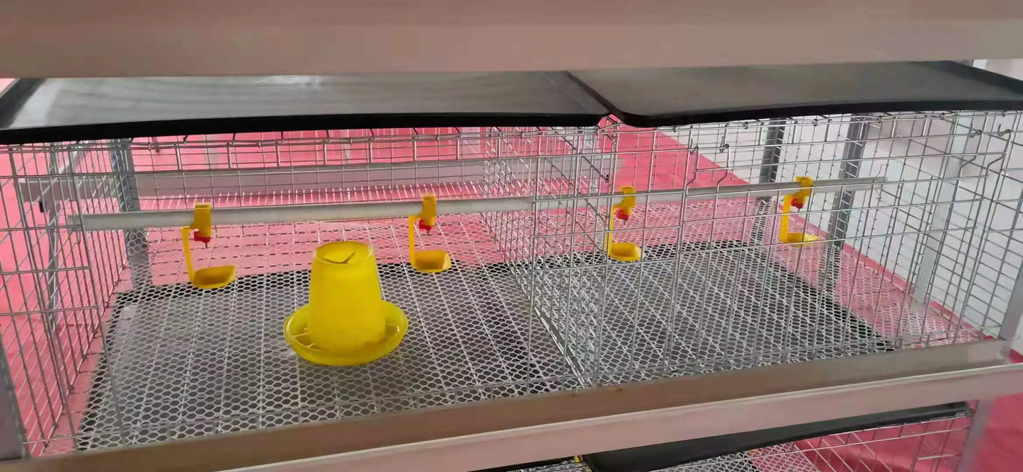 H Type Broiler Cage 4 Tiers Large Capacity 80 Pieces Length 1.4 Metres Width 70 Cm Strong and Durable for Sadio