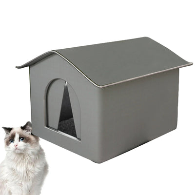 Outdoor Cat House Foldable Warm Pet Cave For Winter Waterproof Rainproof Kitten Cave Pet Tent Bunny Bed For Feral Cat Puppy