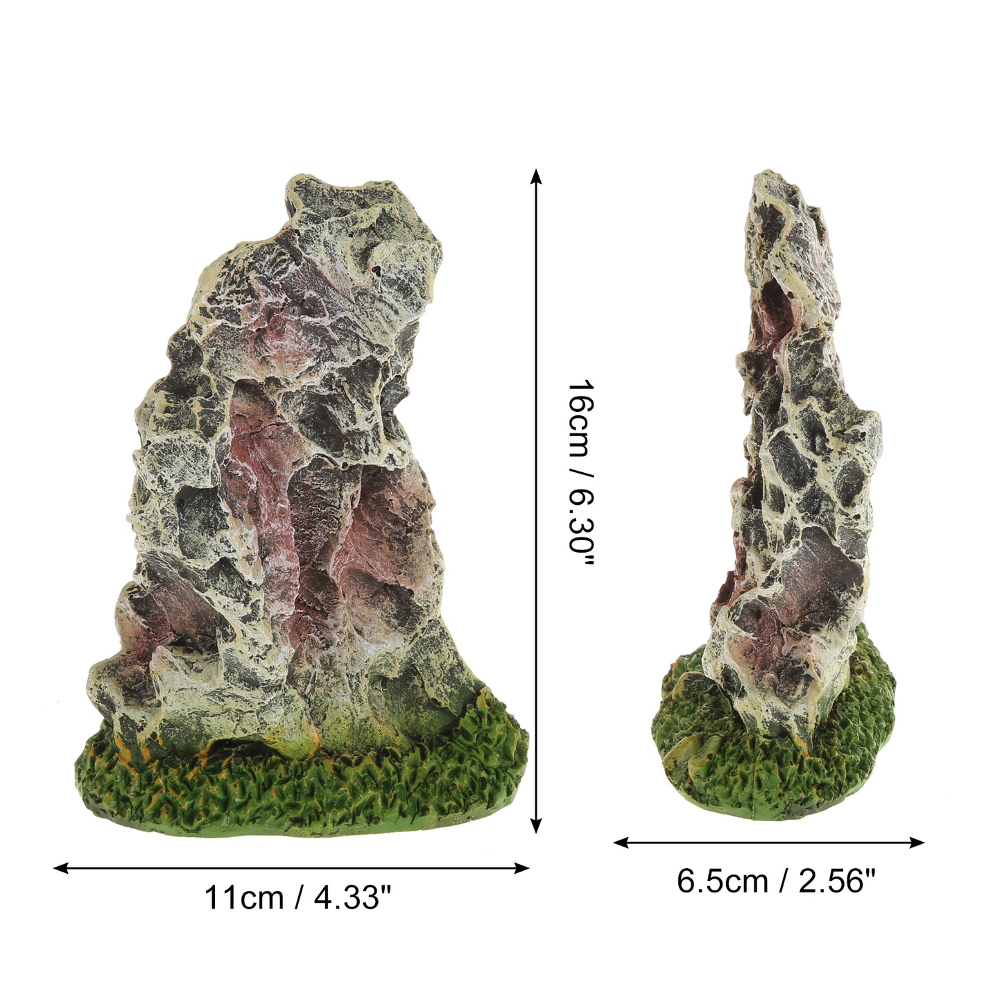UXCELL Artificial Resin Rockery Fish Tank Landscape Aquarium Decor Mountain Hiding Cave Pet Supplies Ornament Accessories