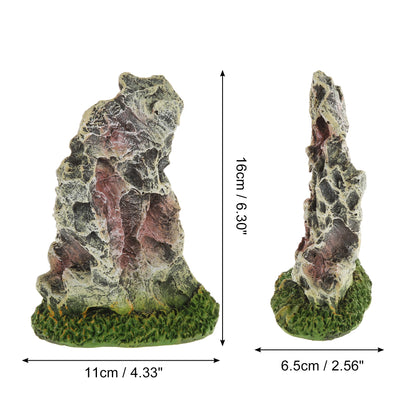 UXCELL Artificial Resin Rockery Fish Tank Landscape Aquarium Decor Mountain Hiding Cave Pet Supplies Ornament Accessories