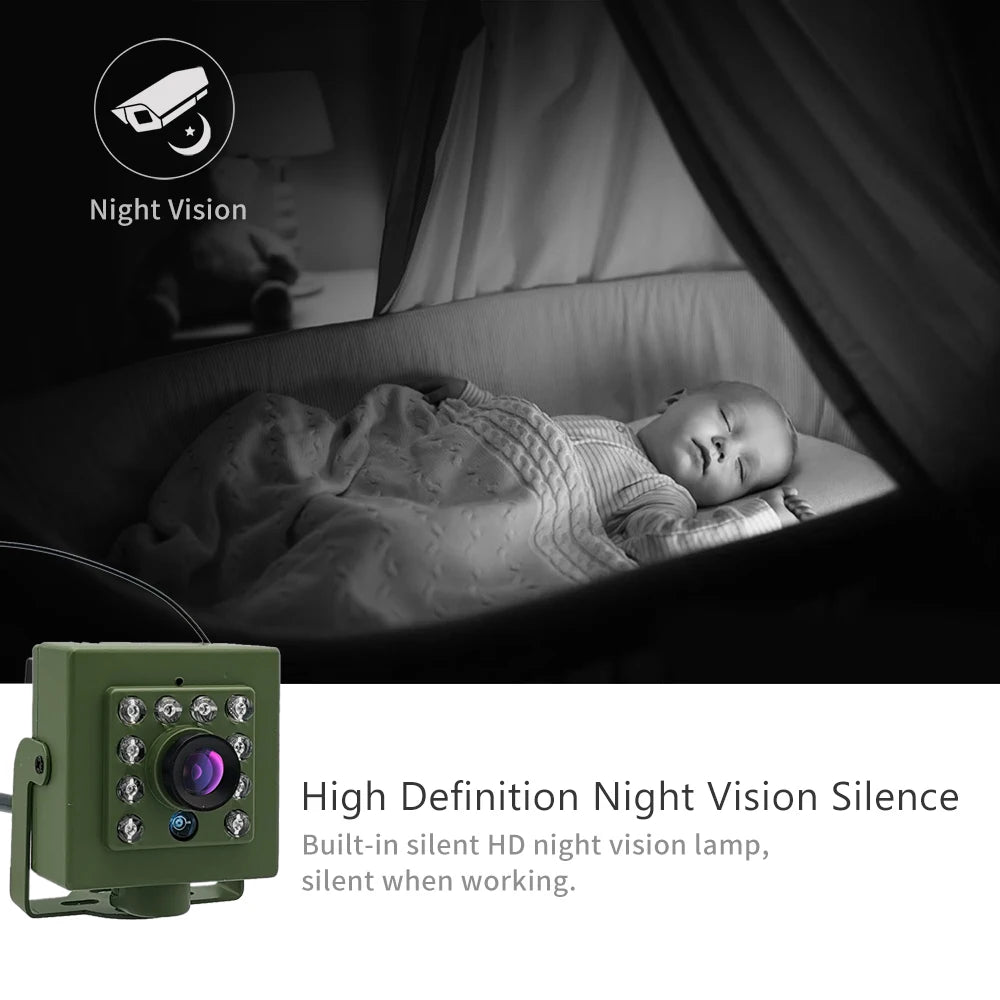 Green Wifi Bird Box Camera Audio 1920P 1080P IR CUT Night Vision RTSP FTP Mini IP IPC Pet Nest Bird Watching 2.8mm lens Camhi