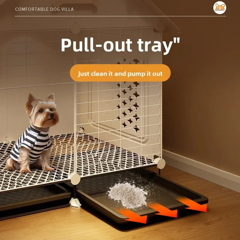 Dog cage Small dog kennel One room, one living room, one bathroom Dog villa Indoor household with toilet Bichon Teddy only