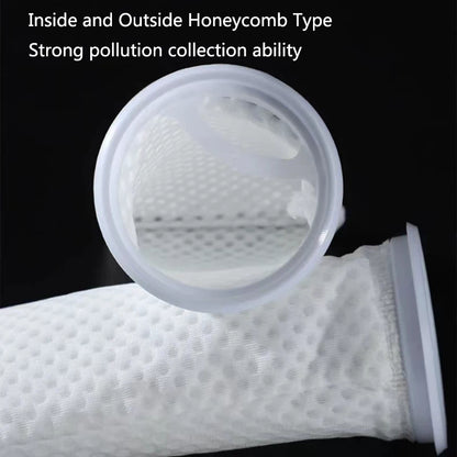 Anti Overflow Aquarium Filter Bag with Frame Washable Reusable Mesh Foam Carpet Sock Bag for Fish Marine Filtration System Hot