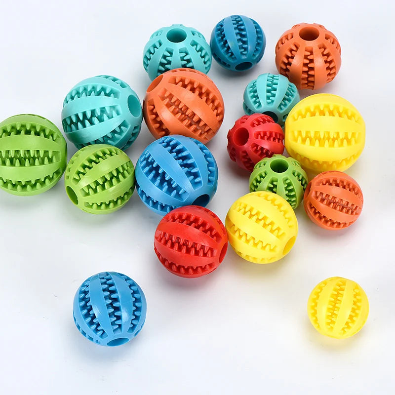 Silicone  Dog Toys Stretch Rubber Leaking Ball Funny Interactive Pet Tooth Cleaning Balls Bite Resistant Chew Toys