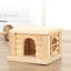Hamster Natural Wooden House Hamster Climbing Toy Small Pet Toys for Hamster Squirrel Guinea Pig Rat Small Animals Accessories