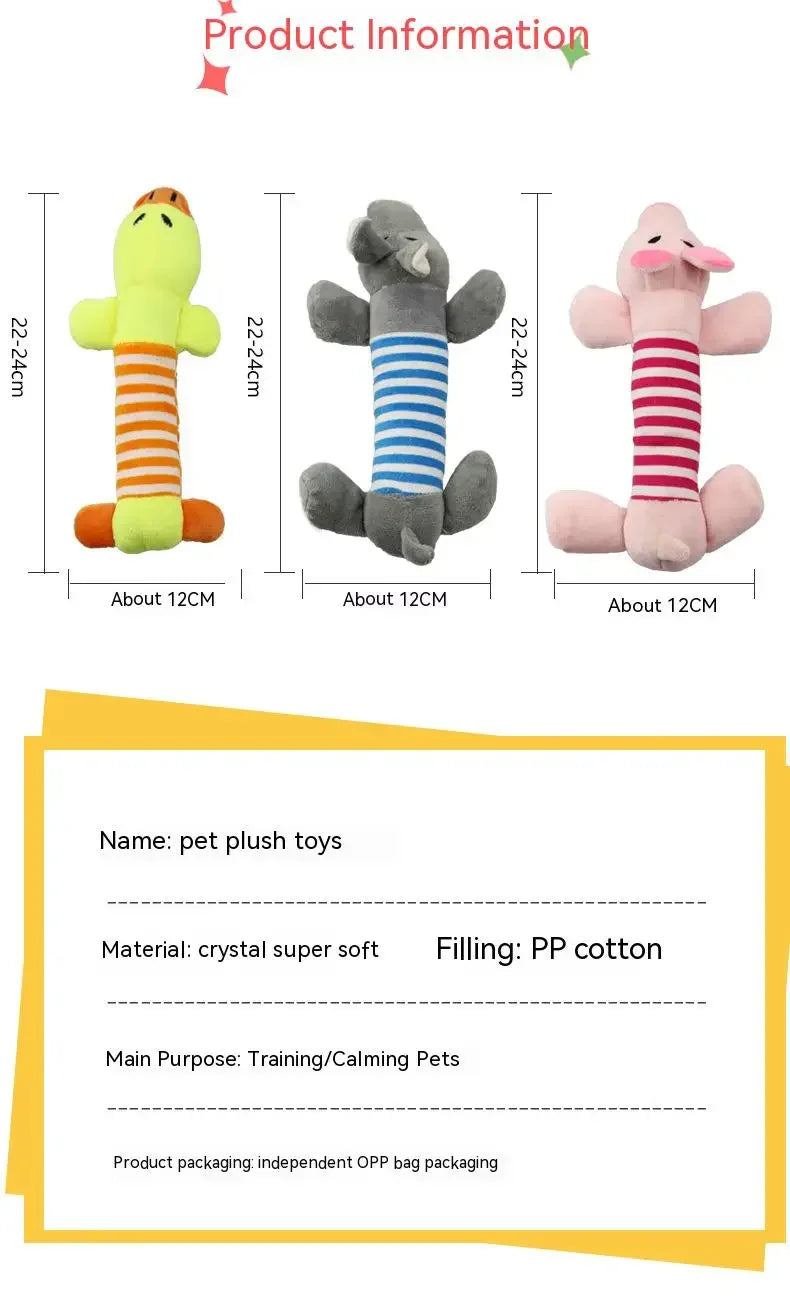 Best Pet Supplies Dog Toy Cute No Stuffing Duck with Soft Squeaker Fun for Indoor Puppies Senior Pups Plush No Mess Chew Play