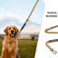 Tactical Retractable Dog Leash, Reflective Shock Absorbing, Quick Release Clip Double Handle with Car Seatbelt, for Large Dogs