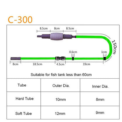Fast Aquarium Water Changer Fish Tank Siphon Water Change Cleaning Filter Water Changing Pump Sand Hose Tubes Acuario Accessory