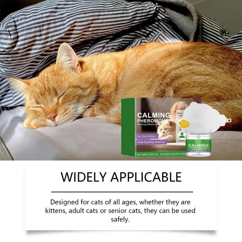 Cat Diffuser Kitten Relaxing Soothing Calming Kit Relief Intelligent Calming Pheromone Diffuser Calm Relaxing Pheromone