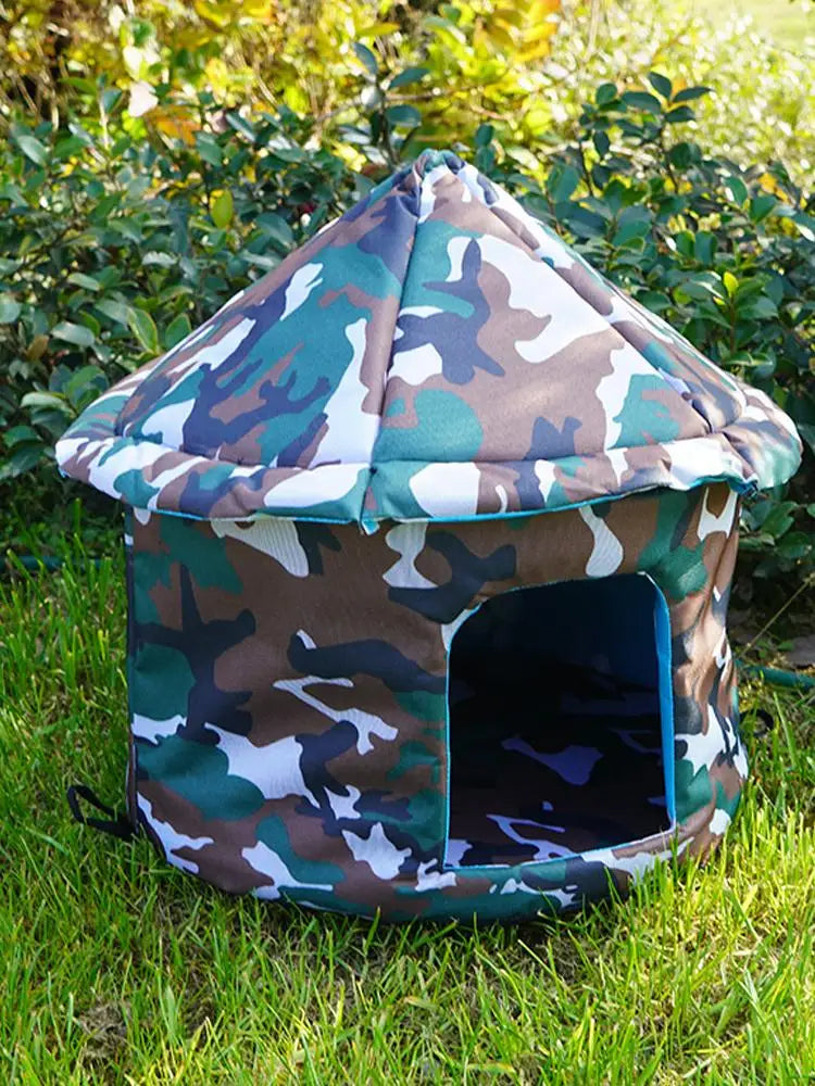 Cat House Dog Nest Waterproof Outdoor Winter Warm Pet Cave Insulated Outside Cat House Home Foldable and Washable Pet House
