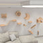 Wall Mounted Cat Shelves and Rope Ladder Scratching Post for Cat Furniture Wooden Jumping Platform Kitty Playing and Sleeping