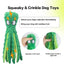 Dog Squeaky Toys Octopus - No Stuffing Crinkle Plush Dog Toys for Puppy Teething, Durable Interactive Dog Chew Toys for Small, M