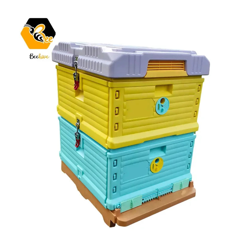 Beekeeping Equipment  2 Layer Honey Bee Hive Box 10 Frame Price Custom Kit Food Grade Color Thermo Plastic Beehive for Sale