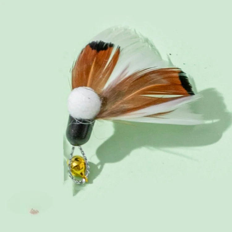 Interactive Cat Feather Toy Accessories False Toy with Bell Replacement Refill Training Kitten Toys