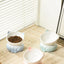 Cat Bowl Ceramic High Foot Diagonal Mouth Neck Protection Cat Food Bowl Large Diameter Drinking Bowl Anti Overturning Cat Food B